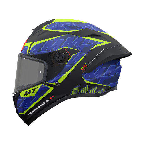 MT Helmets MT Targo S Surt B13 Matt Black Blue Yellow